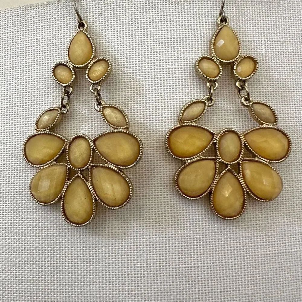 Yellow statement earrings